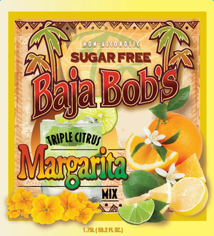Baja Bob's Triple Citrus Margarita Mix - 1.75 Liter -Sugar Free Cocktail Mixer