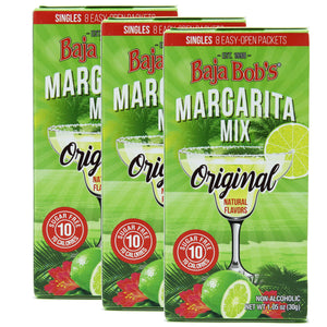 Baja Bob's Sugar-Free ORIGINAL MARGARITA Singles - Contains 8 Single-Serve Cocktail Mix Packets