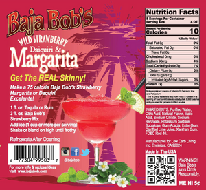 Strawberry Margarita and Daiquiri Cocktail Mix - 32oz. - Sugar Free Cocktail Mixer